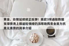 黄金、白银延续修正反弹！美欧3项通胀数据支撑债务上限避险情绪仍浓厚助阵贵金属力抗美元美债的简单介绍